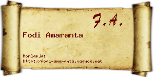 Fodi Amaranta névjegykártya